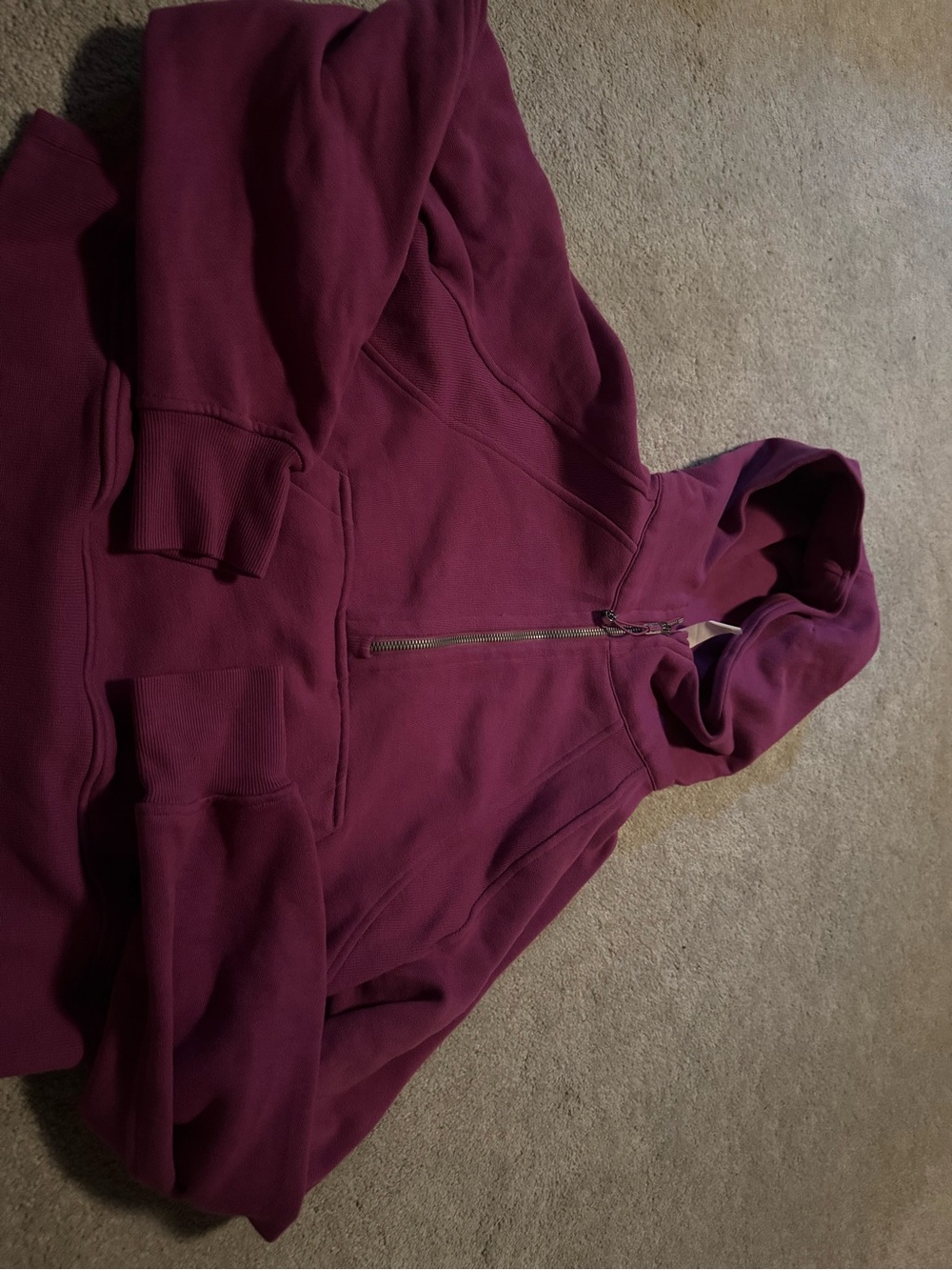Lululemon athletica Magenta Half-Zip Hoodie xs/s